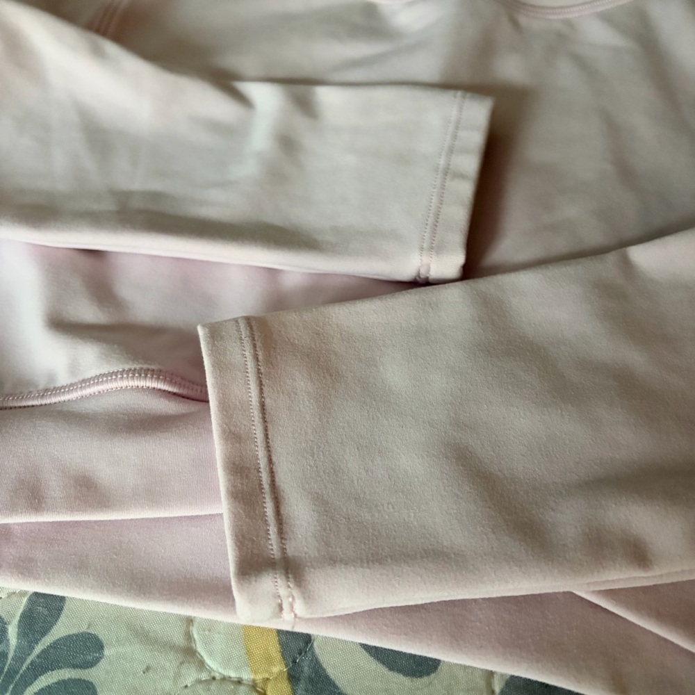 L*Space Active Light Pink Peony Aim High Crop Long Sleeve Athletic Top, Small - Picture 11 of 13